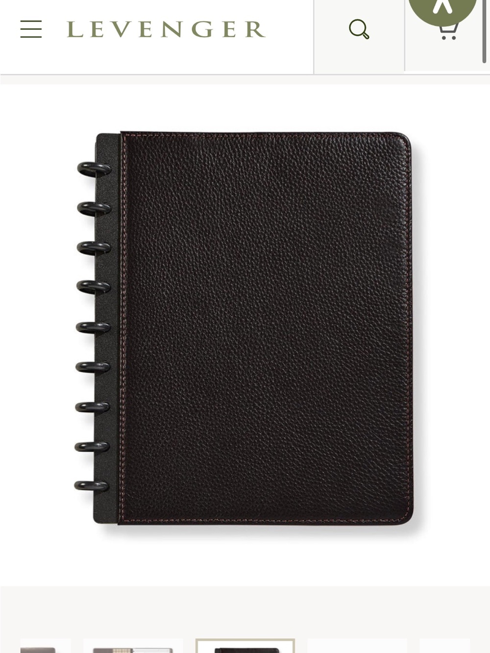 Levenger fine leather notebook circa